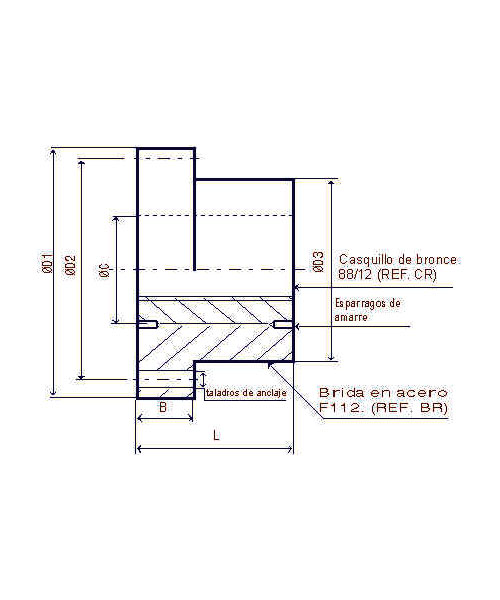 TUERCA BRIDA DE ACERO