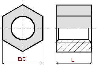 TUERCA HEXAGONAL DE ACERO "HEX"